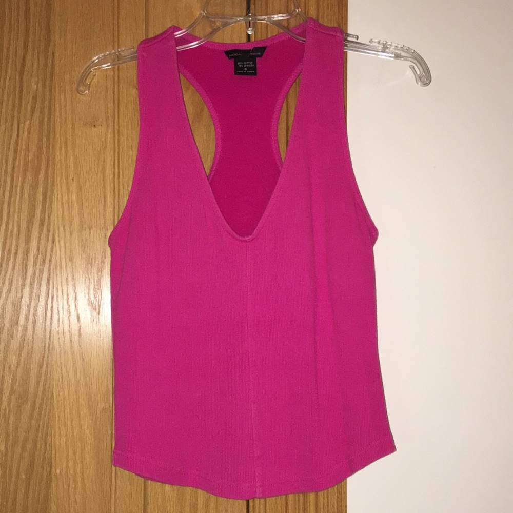 Y2K Vintage Moda International raceback tank top size S 95% cotton 5% spandex